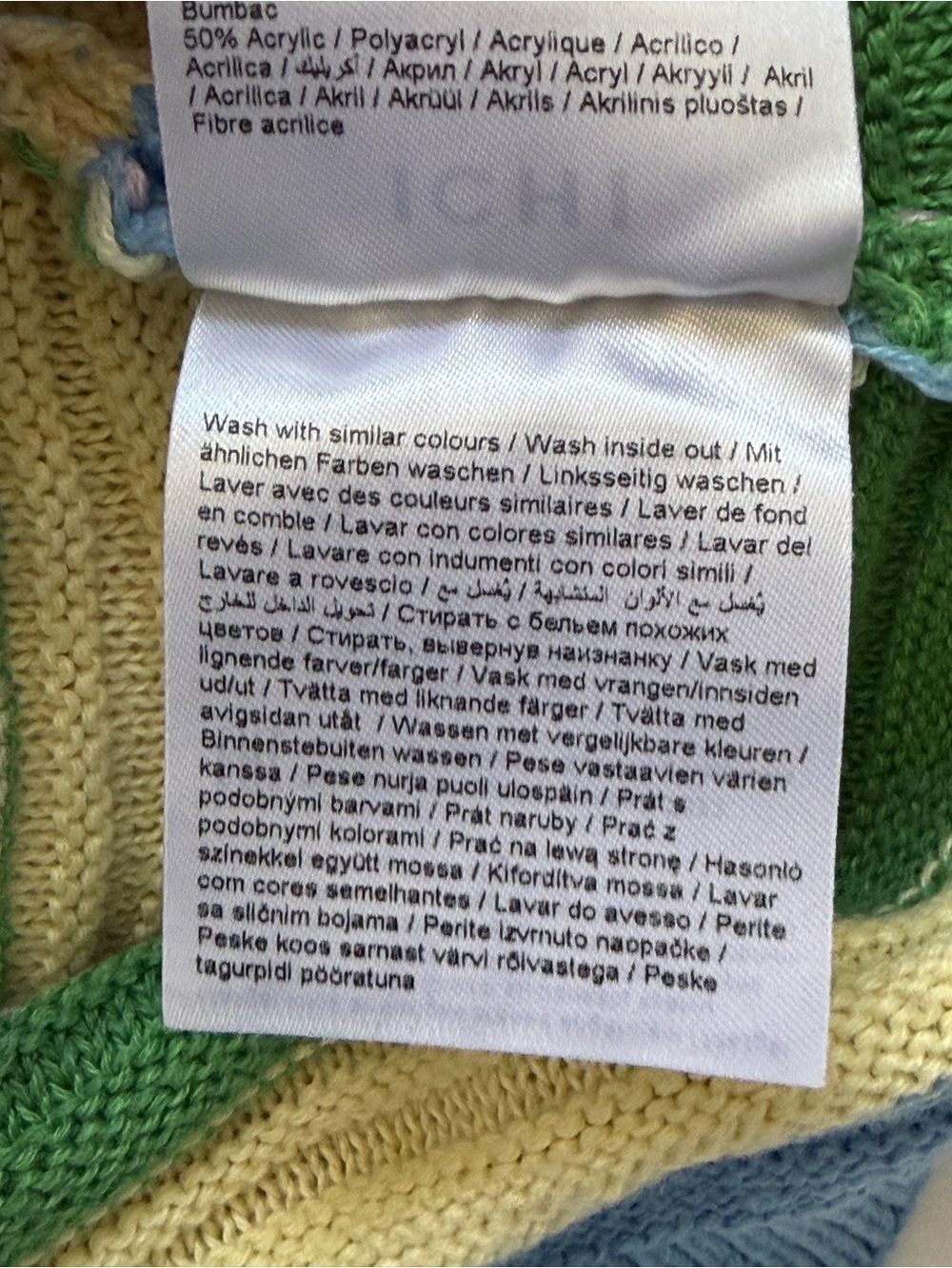 Ichi Womens Ribbed Knit Stripe Sweater Vest Size S Blue Multi Pastel Soft Girl - Picture 7 of 7